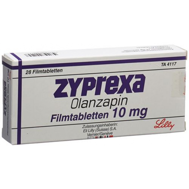 Зипрекса 10 мг 28 таблеток покрытых оболочкой 