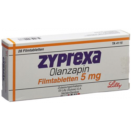 Зипрекса 5 мг 28 таблеток покрытых оболочкой