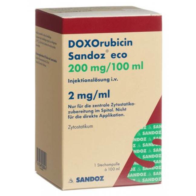 Доксорубицин Сандоз эко 200 мг / 100 мл флакон 100 мл