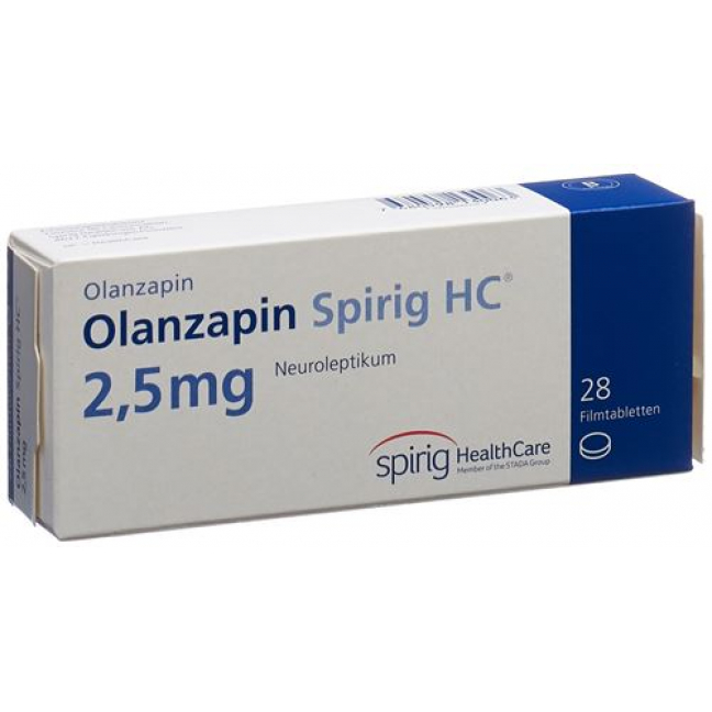 Оланзапин Спириг 2.5 мг 28 таблеток покрытых оболочкой