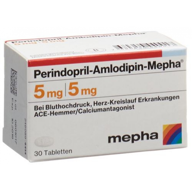 Периндоприл Амлодипин Мефа 5 мг / 5 мг 90 таблеток