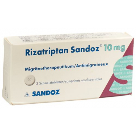Rizatriptan Sandoz 10 mg 3 Schmelztablets