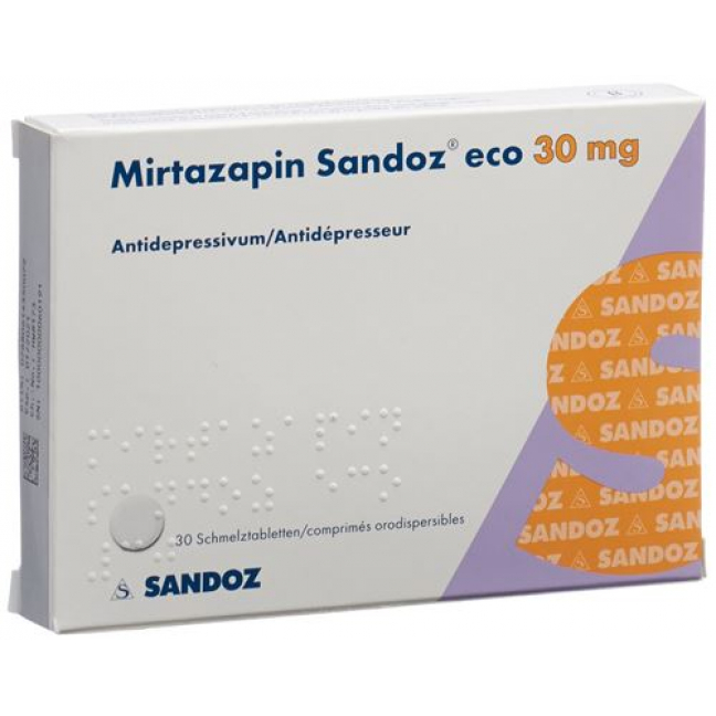 Миртазапин Сандоз ЭКО 30 мг 30 растворимых таблеток