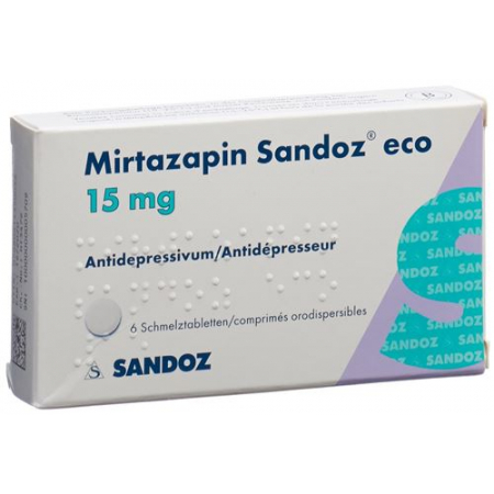 Миртазапин Сандоз ЭКО 15 мг 6 растворимых таблеток 