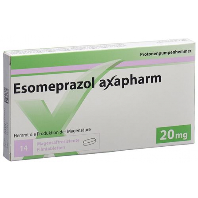 Эзомепразол Аксафарм 20 мг 14 таблеток покрытых оболочкой 