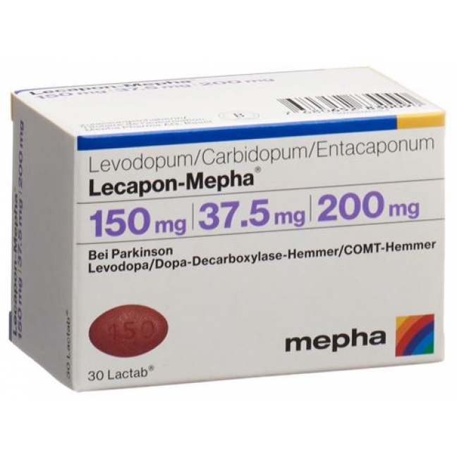 Лекапон Мефа 150 мг / 37,5 мг / 200 мг 100 таблеток покрытых оболочкой 