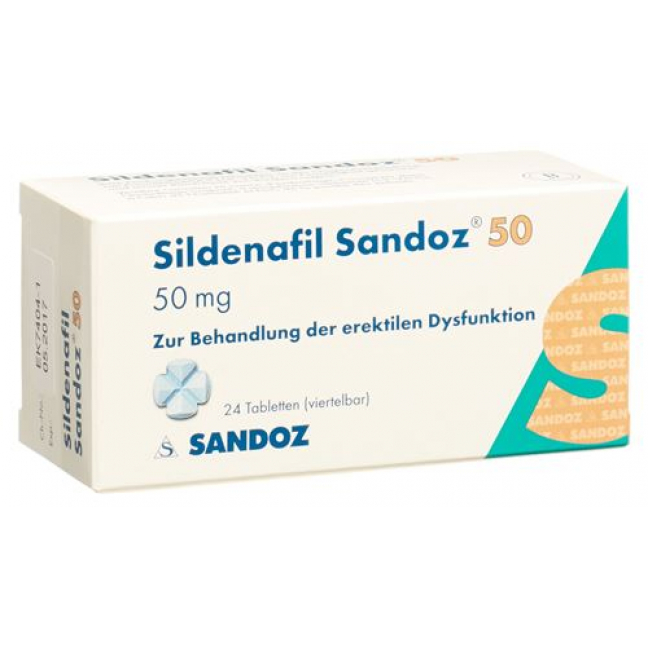 Силденафил Сандоз 50 мг 24 таблетки