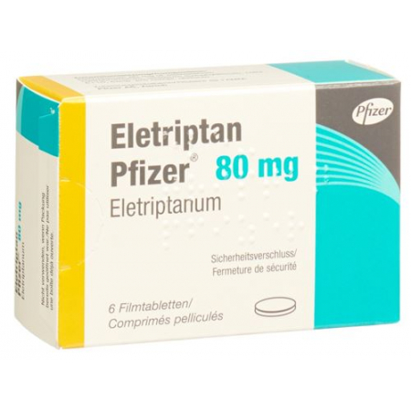 Элетриптан Пфайзер 80 мг 6 таблеток покрытых оболочкой
