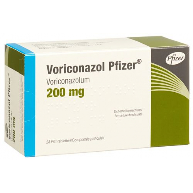 Вориконазол Пфайзер 200 мг 28 таблеток покрытых оболочкой