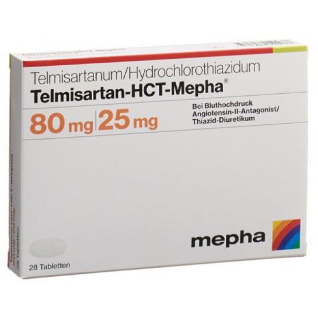 Телмисатран ГХТ Мефа 80/25 мг 98 таблеток