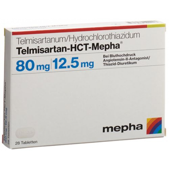 Телмисатран ГХТ Мефа 80/12,5 мг 98 таблеток