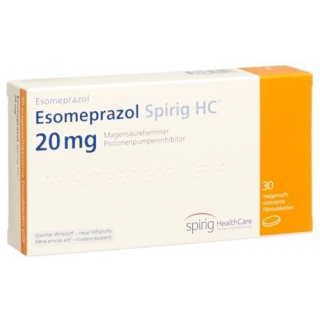 Эзомепразол Спириг 20 мг 30 таблеток покрытых оболочкой