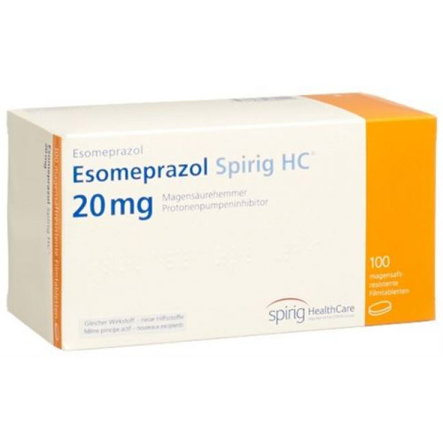 Эзомепразол Спириг 20 мг 100 таблеток покрытых оболочкой