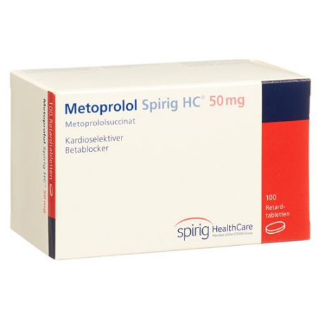 Метопролол Спириг Ретард 50 мг 100 таблеток покрытых оболочкой 