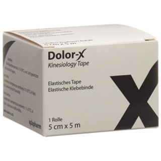 Dolor-x Kinesiology Tape 5см X 5m Schwarz