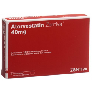 Аторвастатин Зентива 40 мг 30 таблеток покрытых оболочкой