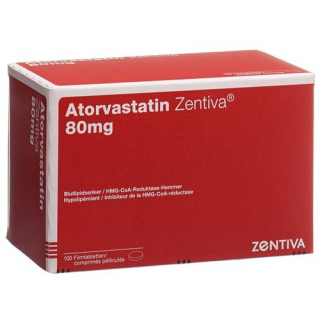 Аторвастатин Зентива 80 мг 100 таблеток покрытых оболочкой