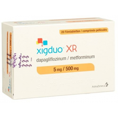 Ксигдуо XR 5 мг / 500 мг 28 таблеток покрытых оболочкой