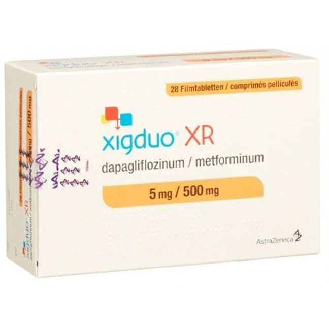Ксигдуо XR 5 мг / 500 мг 28 таблеток покрытых оболочкой