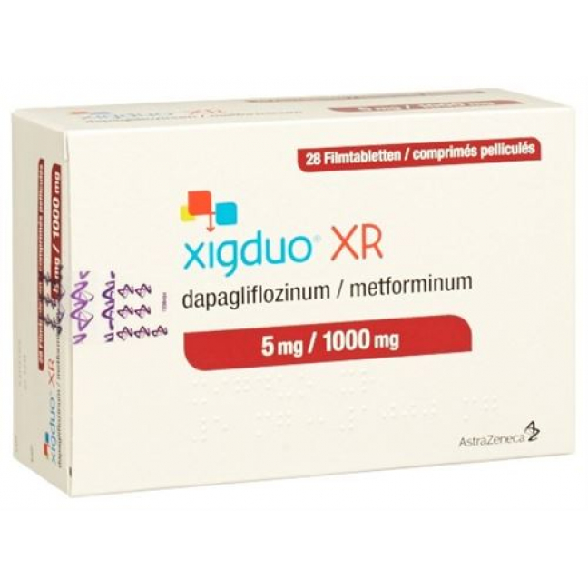 Ксигдуо XR 5 мг / 1000 мг 28 таблеток покрытых оболочкой