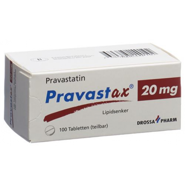 Pravastax 20 mg 100 tablets