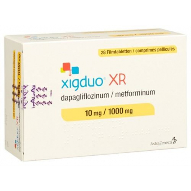 Ксигдуо XR 10 мг / 1000 мг 98 таблеток покрытых оболочкой