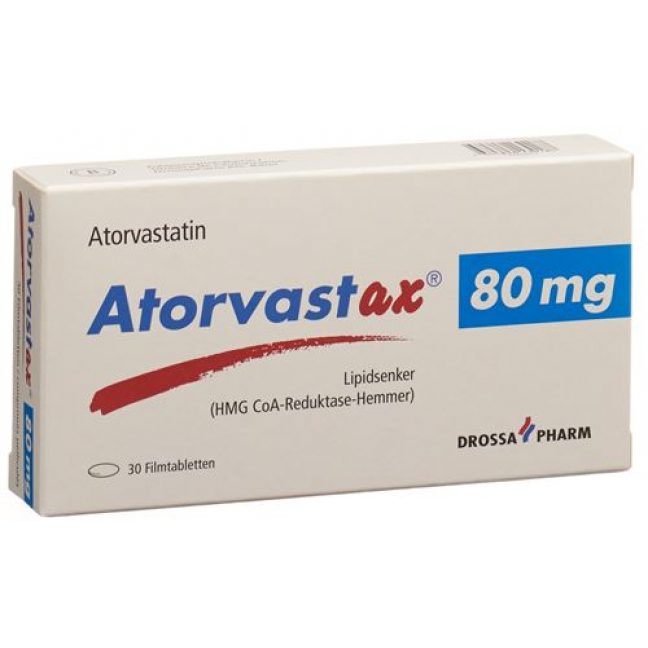 Аторвастакс 80 мг 30 таблеток покрытых оболочкой