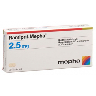 Рамиприл Мефа 2,5 мг 20 таблеток