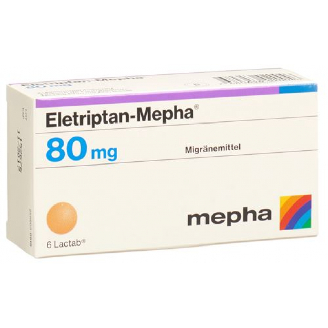 Элетриптан Мефа 80 мг 6 таблеток покрытых оболочкой