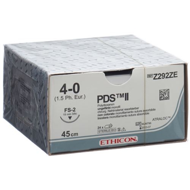 PDS II 45см нефарбований 4-0 FS-2S 24 шт