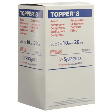 Topper 8 Einmal-Kompressen 10x20см стерильный 50 пакетиков a 2 штуки