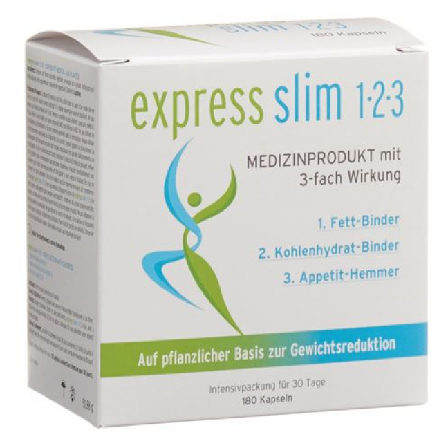 Экспресс Слим 1-2-3 с тройным эффектом для снижения веса 180 капсул