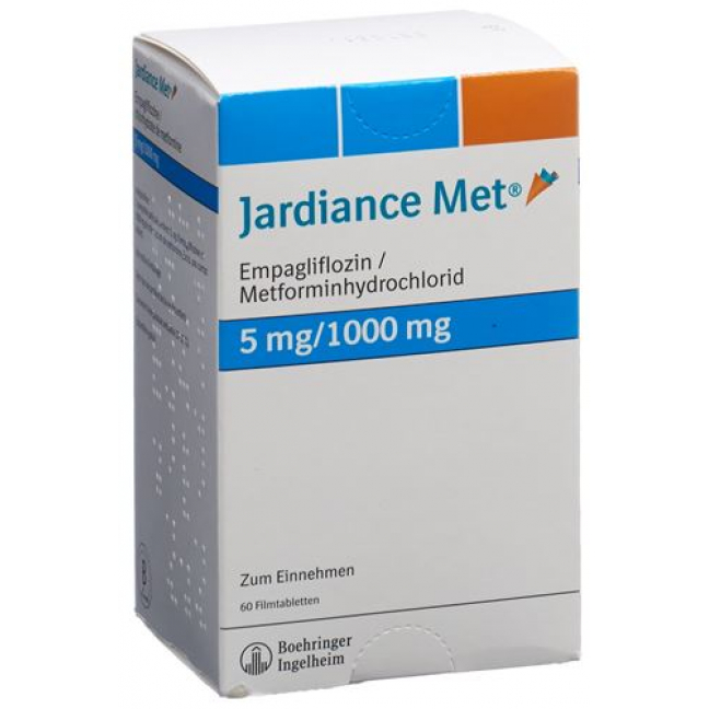 Джардинс Мет 5/1000 мг 60 таблеток покрытых оболочкой