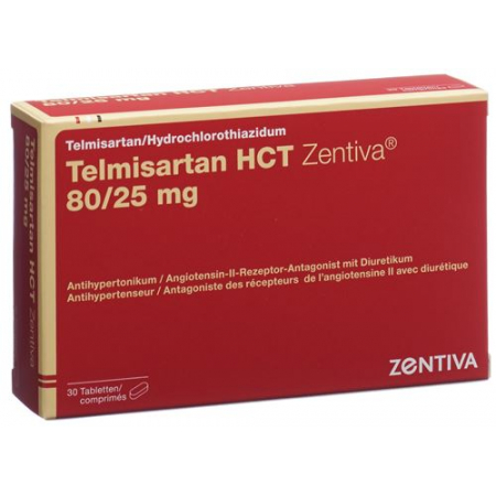 Телмисартан ГХТ Зентива 80/25 мг 30 таблеток