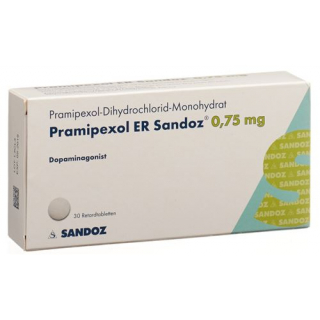 Прамипексол ER Сандоз  0,75 мг 30 ретард таблеток