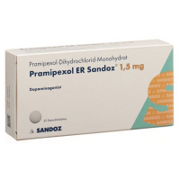 Прамипексол ER Сандоз  1,5 мг 30 ретард таблеток