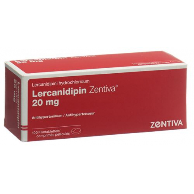 Лерканидипин Зентива 20 мг 100 таблеток покрытых оболочкой