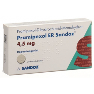 Прамипексол ER Сандоз  4,5 мг 30 ретард таблеток