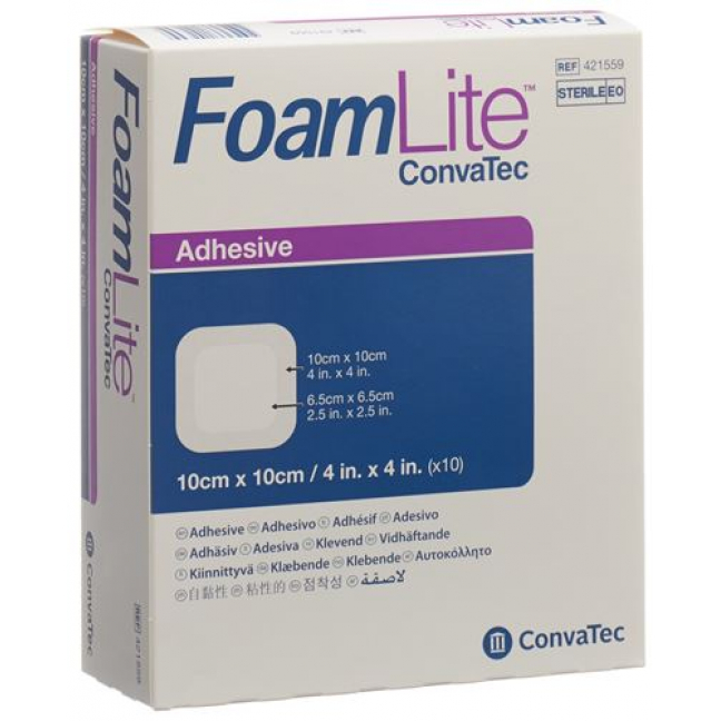 Foam Lite Convatec Silikon-Schaum 10x10см 10 штук