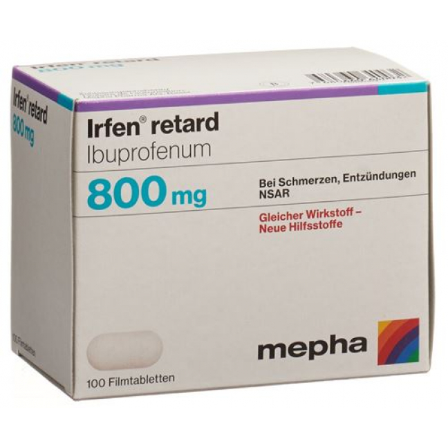 Ирфен Ретард 800 мг 100 таблеток покрытых оболочкой