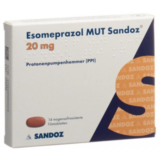Эзомепразол МУТ Сандоз 20 мг 14 таблеток покрытых оболочкой