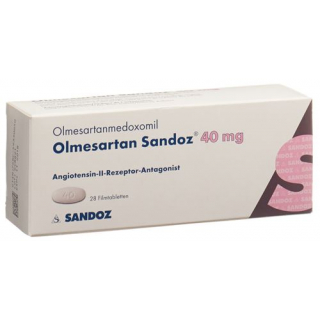Олмесартан Сандоз 40 мг 28 таблеток покрытых оболочкой
