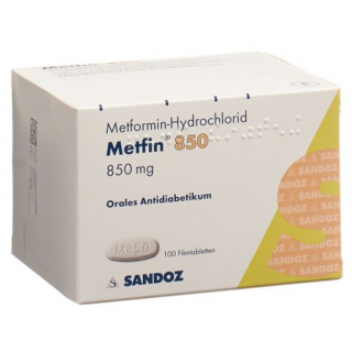 Метфин 850 мг 100 таблеток покрытых оболочкой