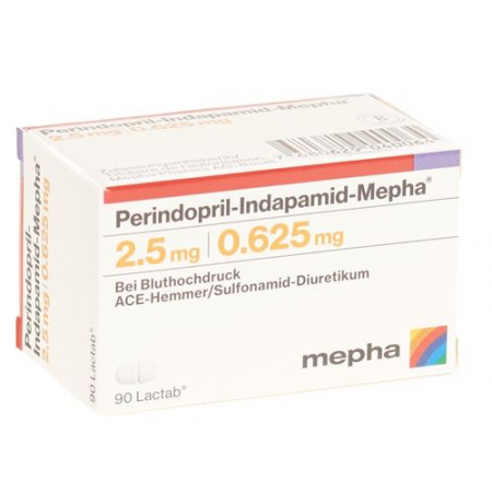 Периндоприл Индапамид Мефа 2,5/0,625 мг 90 таблеток покрытых оболочкой