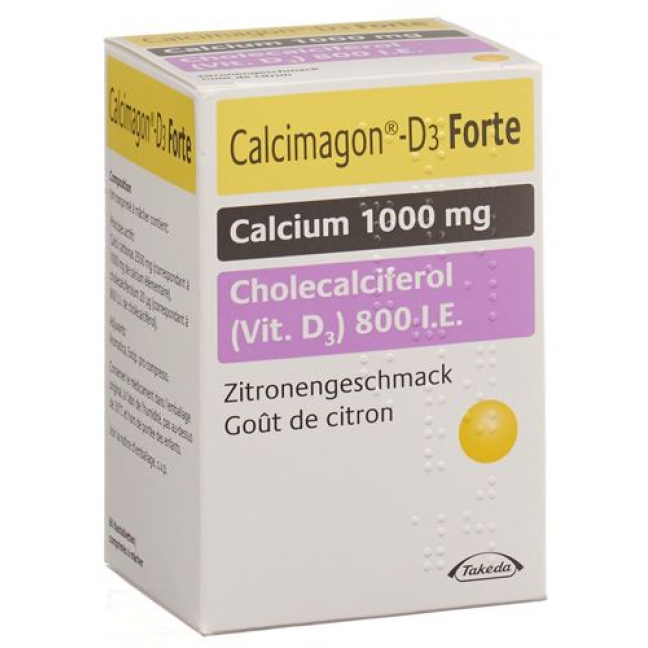 Кальцимагон Д3 Форте Лимон 60 жевательных таблеток