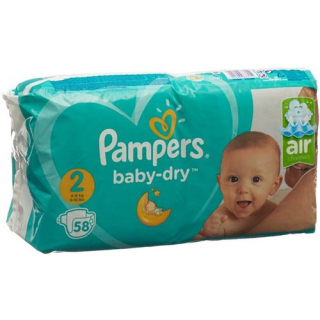 Pampers Baby Dry размер 2 3-6кг Mini Sparpack 58 штук