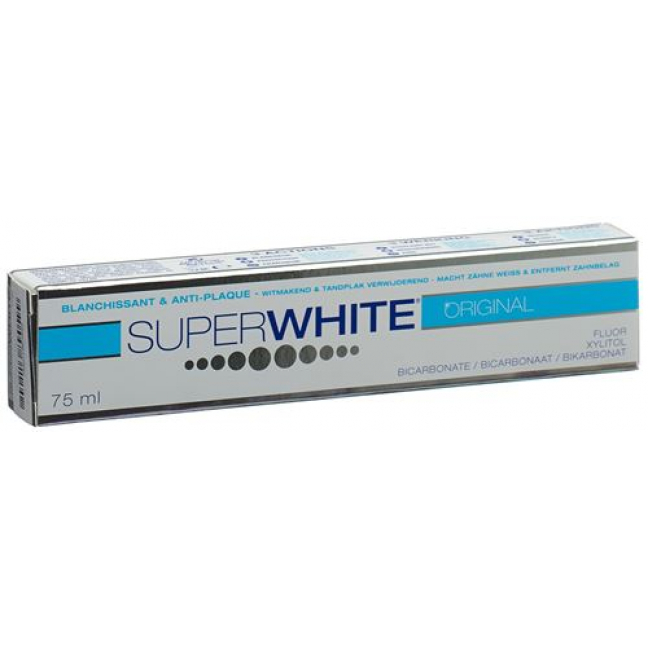 Super White Original зубная паста в тюбике 75мл