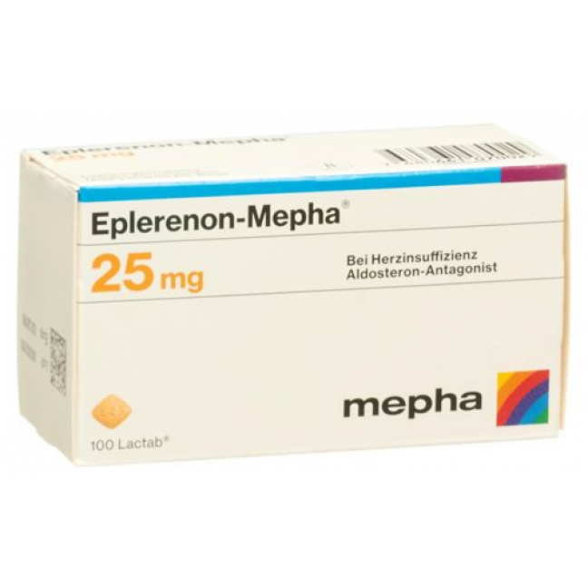 Эплеренон Мефа 25 мг 100 таблеток покрытых оболочкой