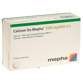 Кальций Д3 Мефа 1200 / 800 20 диспергируемых таблеток