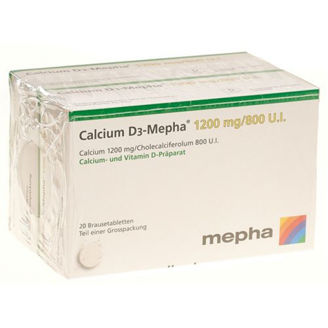 Кальций Д3 Мефа 1200 / 800 2 x 20 диспергируемых таблеток